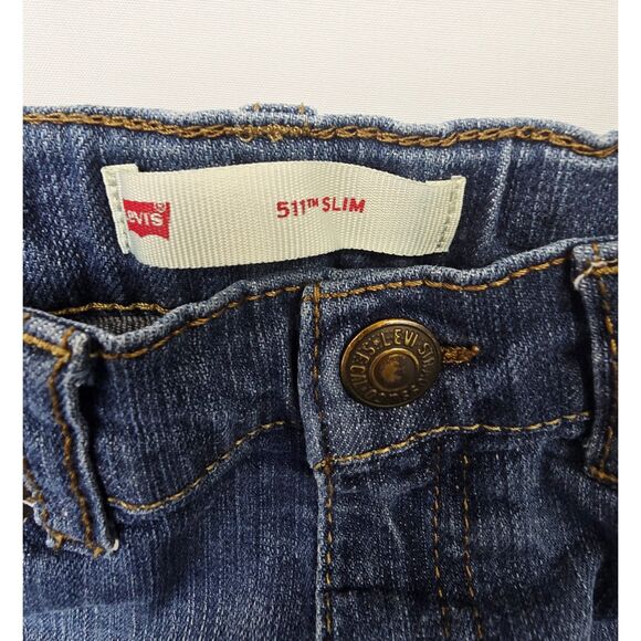 Jeans Boys Levi Strauss 511 Size 5 Regular Slim Adjustable Waist - Picture 3 of 10